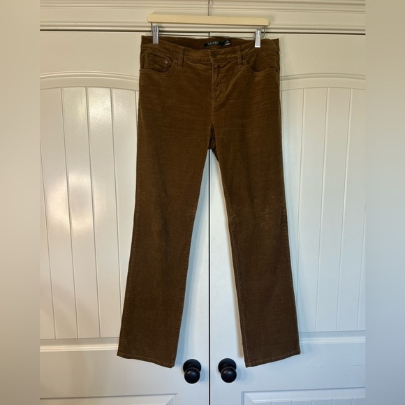 LAUREN- Ralph Lauren Brown Corduroy Pants. Size 10. Old Money. Academia. - Picture 1 of 7